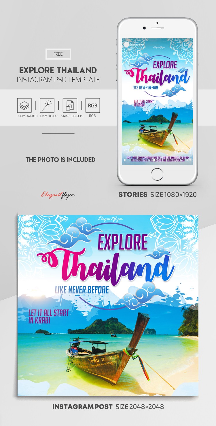Explora Tailandia Instagram by ElegantFlyer