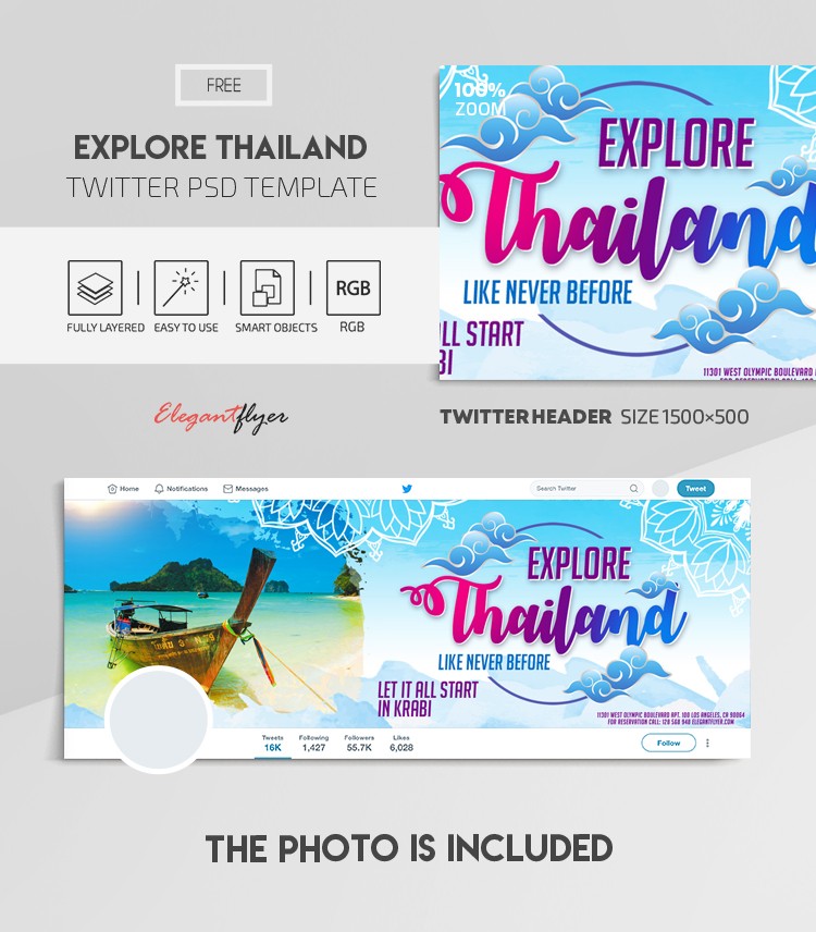 Explore Thailand Twitter by ElegantFlyer