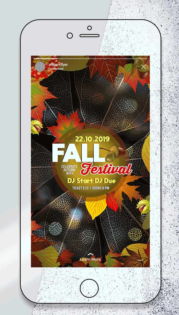 Fall Fest Animation Black Simple Fall Festival Premium Instagram Stories Template Animated