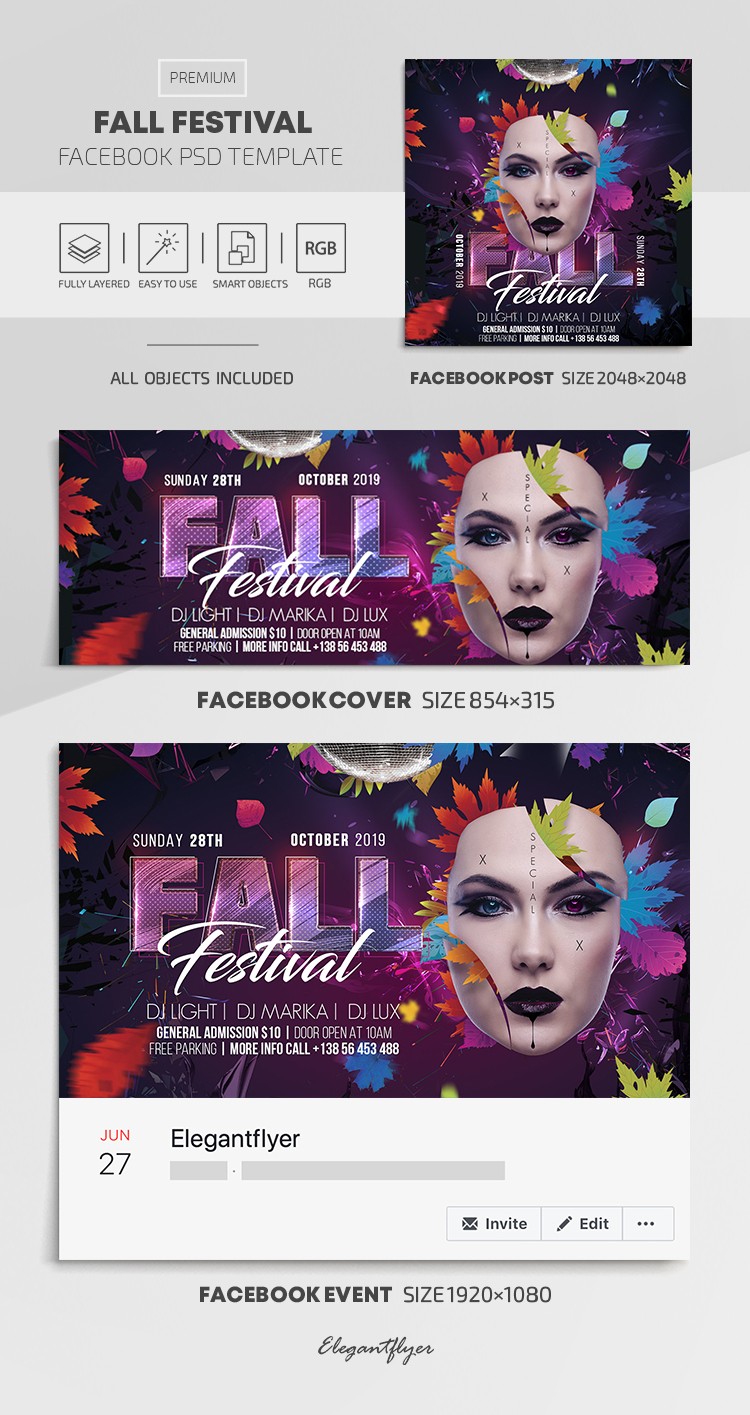 Festival de Outono no Facebook by ElegantFlyer