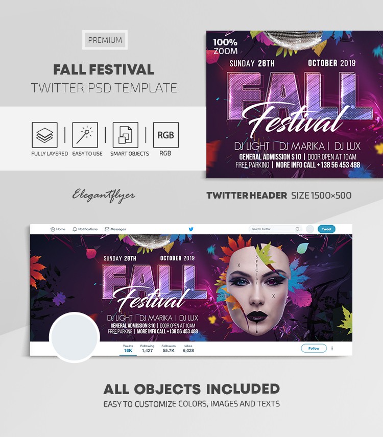 Fall Festival Twitter by ElegantFlyer