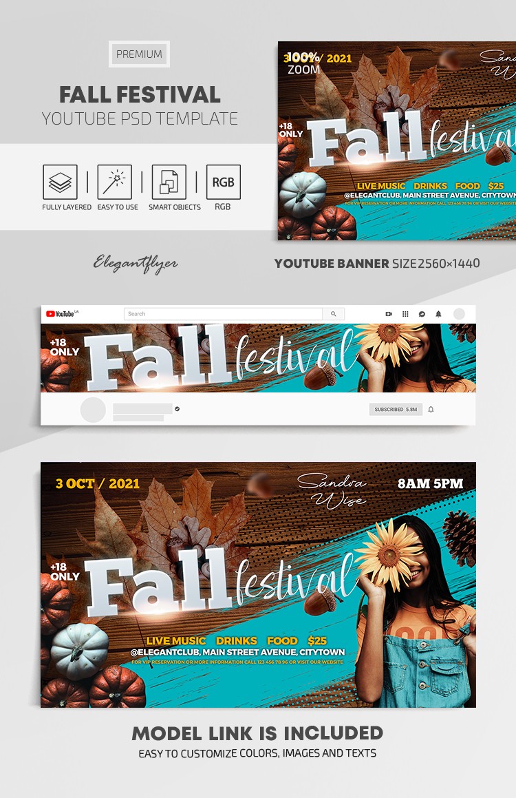 Fall Festival Youtube by ElegantFlyer