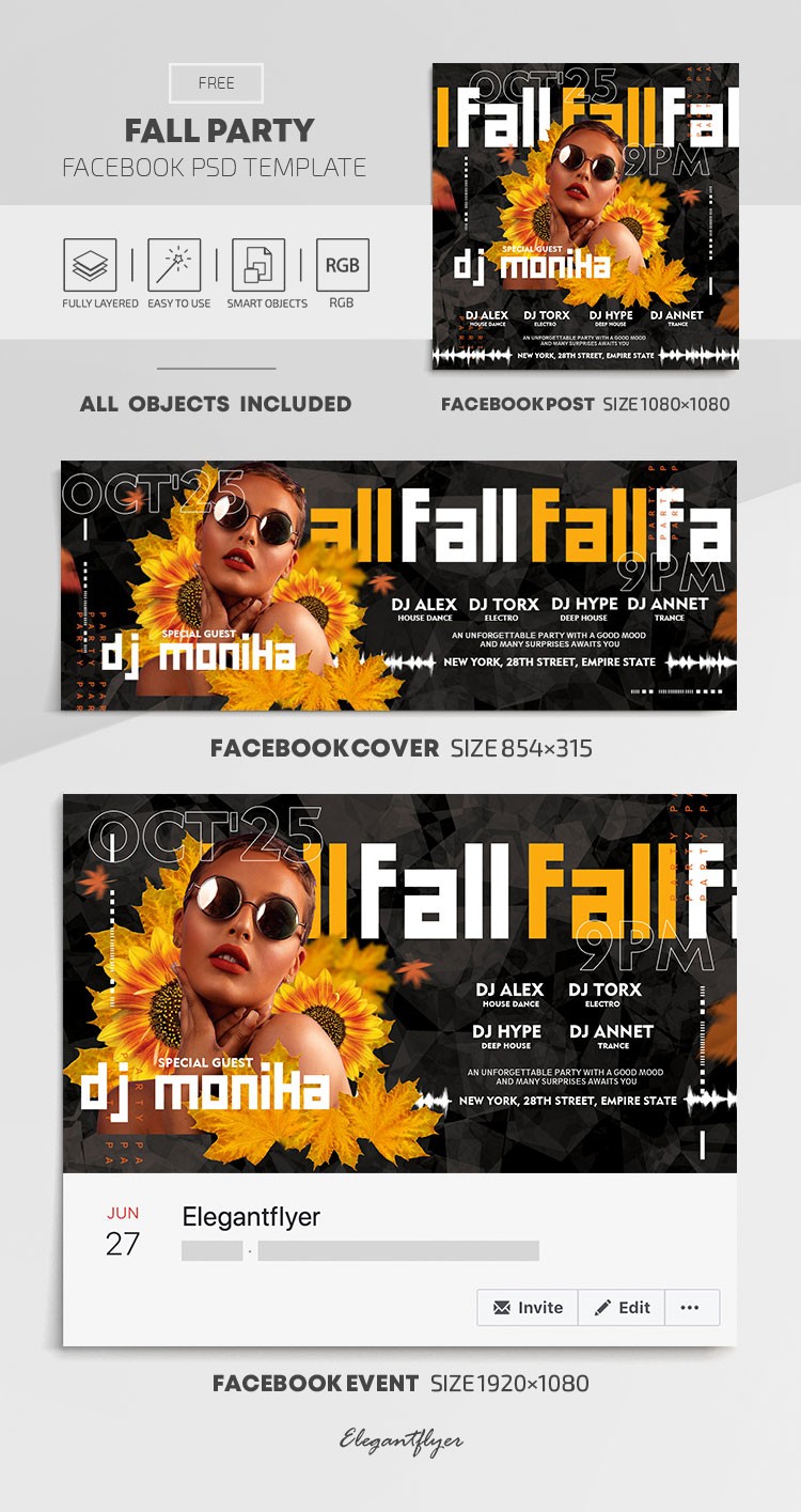 Fall Party Facebook by ElegantFlyer