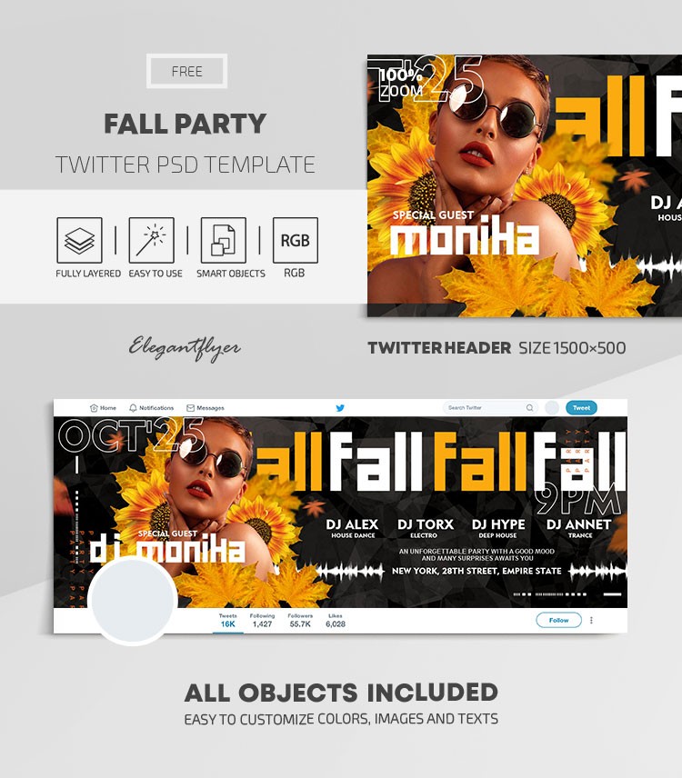 Fall Party Twitter by ElegantFlyer