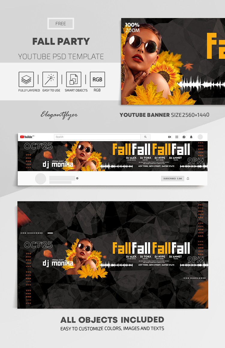 Fall Party Youtube by ElegantFlyer
