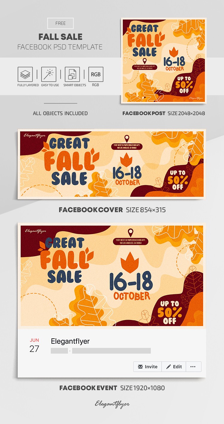 Venta de Otoño en Facebook. by ElegantFlyer