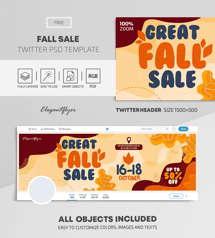 Fall Sale Twitter by ElegantFlyer
