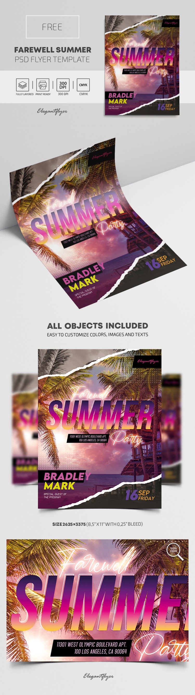 Abschieds-Sommer-Party Flyer by ElegantFlyer