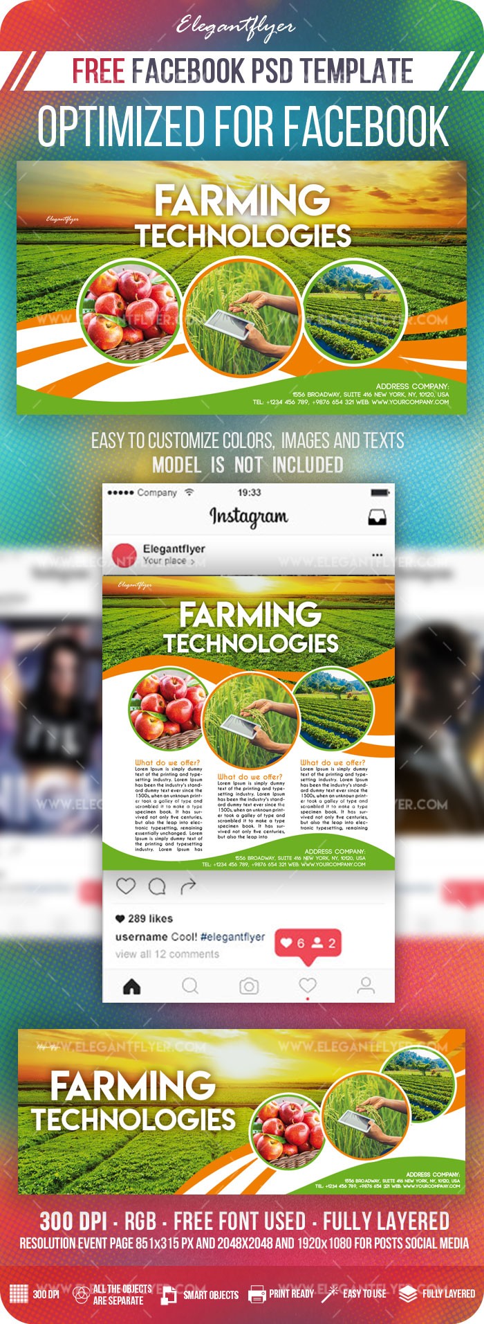 Farming Technologies Facebook by ElegantFlyer