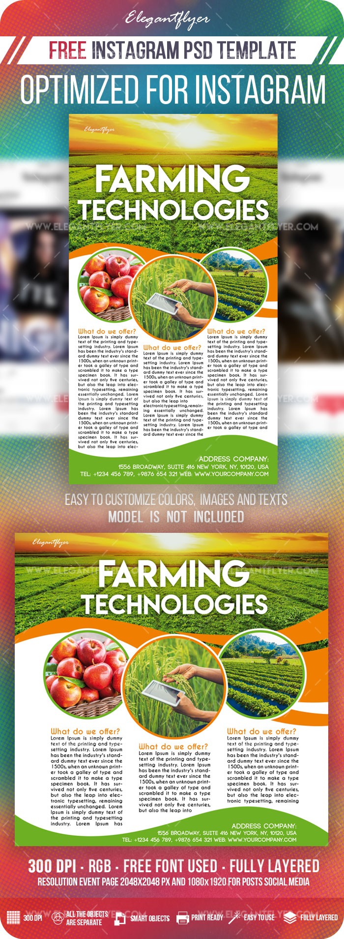 Farming Technologies Instagram: Technologie Rolnicze Instagram by ElegantFlyer