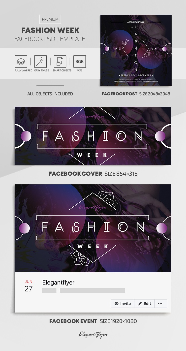 Fashion Week Facebook by ElegantFlyer