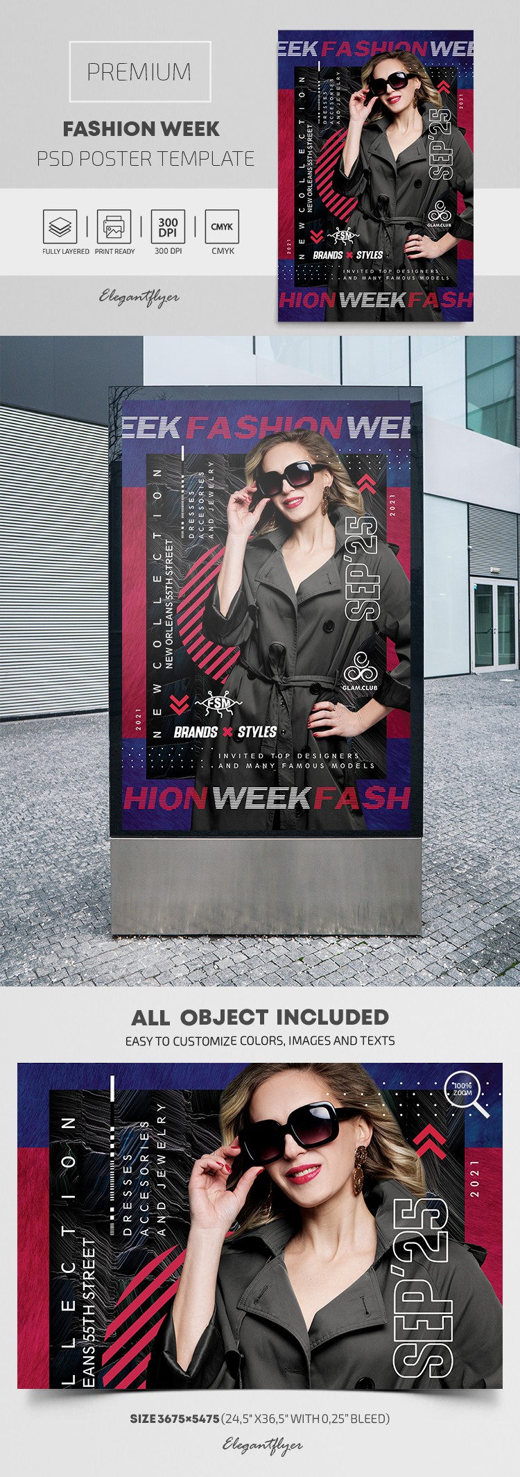 Poster della Fashion Week by ElegantFlyer