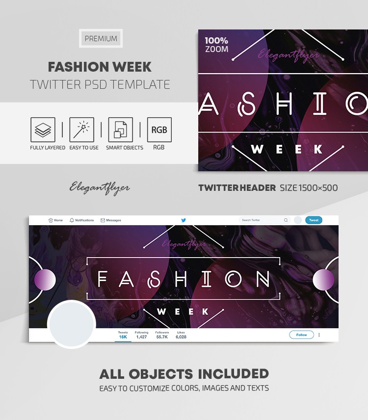 Fashion Week Twitter by ElegantFlyer