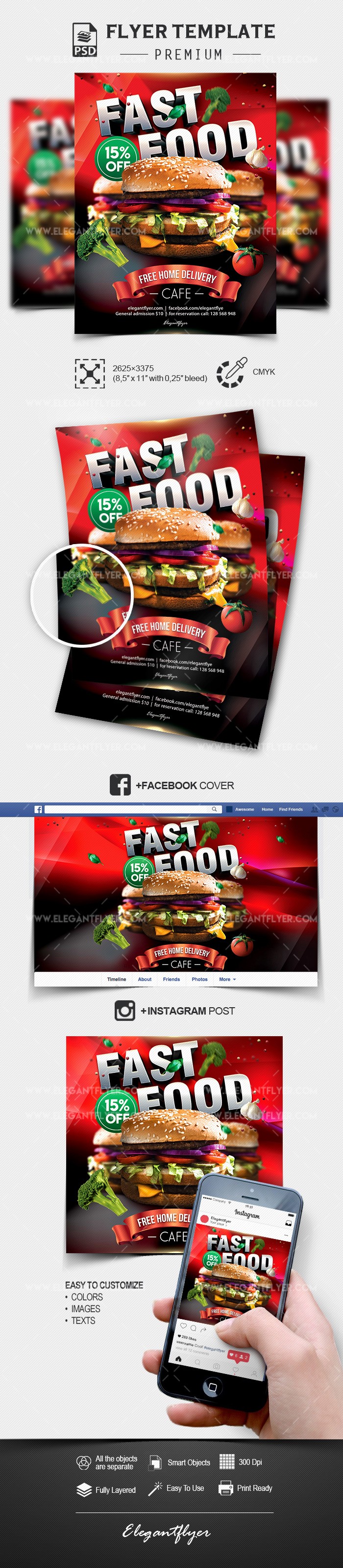 Fast Food Café by ElegantFlyer