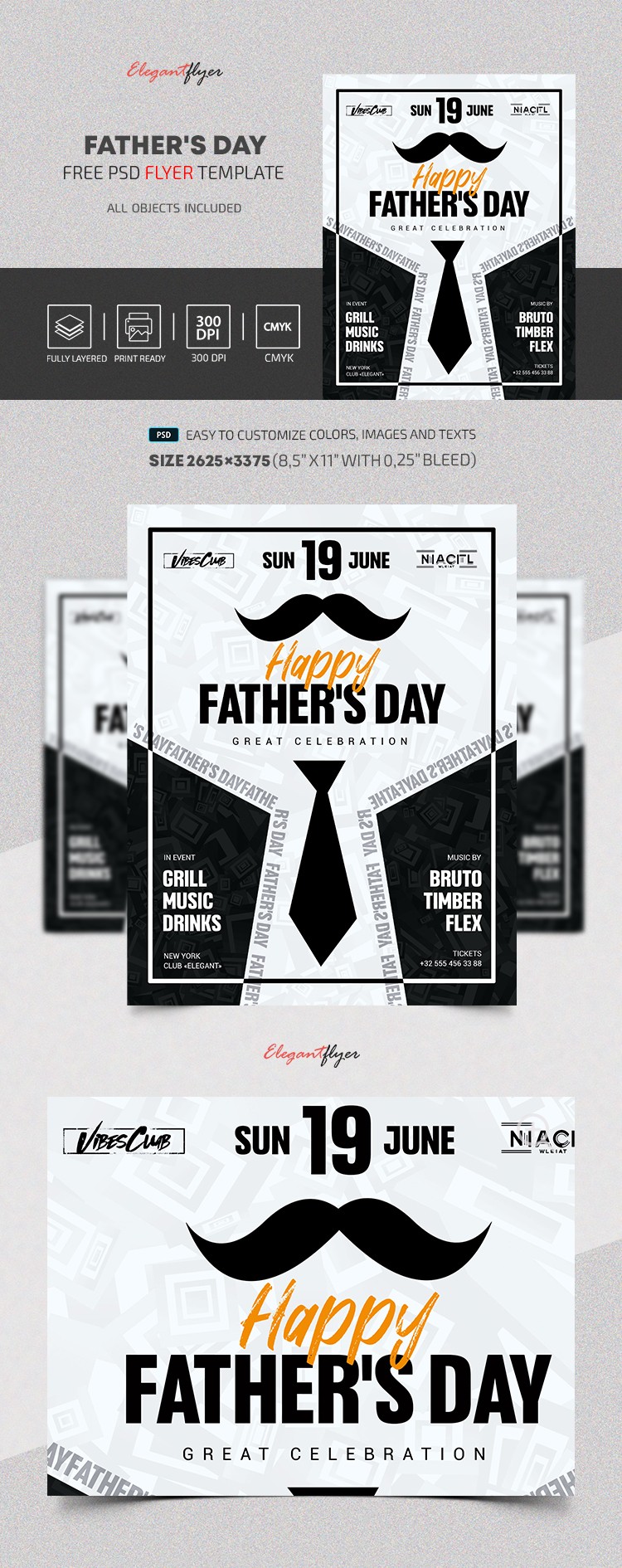 Father's Day - Free Flyer PSD Template by ElegantFlyer