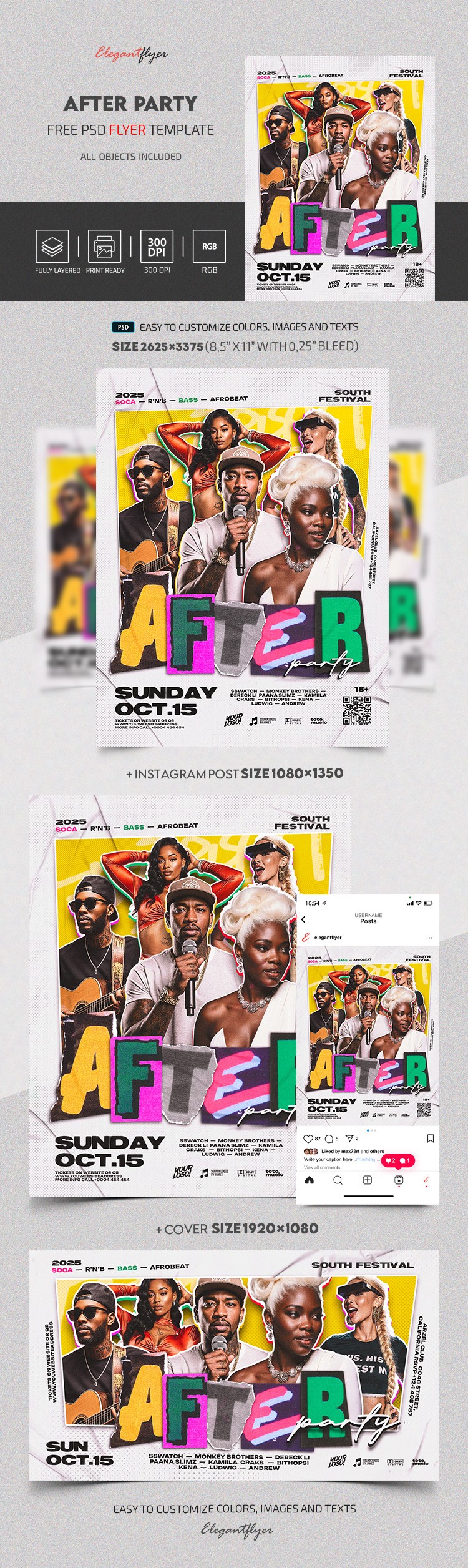 Festival After Party Flyer by ElegantFlyer