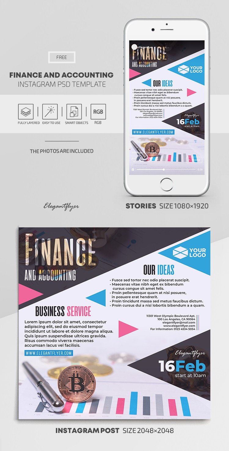 Finanças e Contabilidade no Instagram by ElegantFlyer