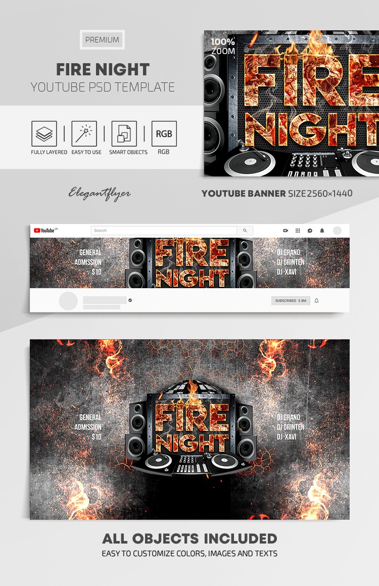 Ogień nocny Youtube by ElegantFlyer