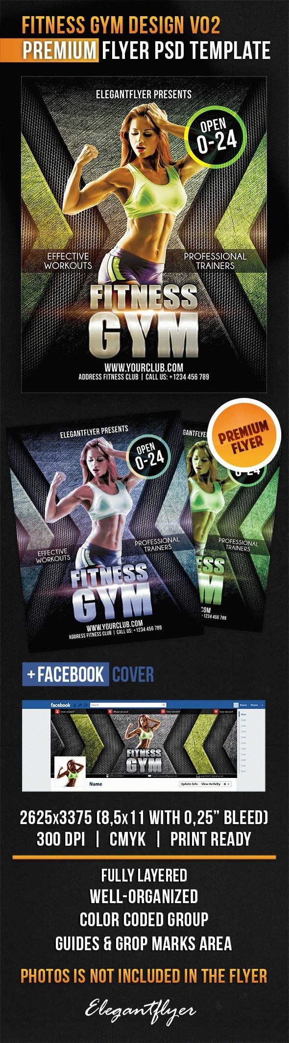 Design de Academia de Fitness V02 by ElegantFlyer