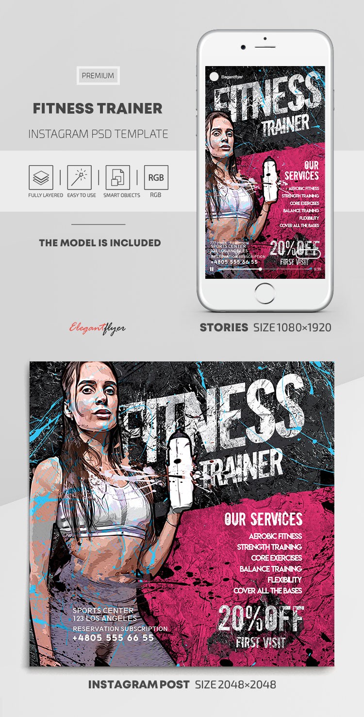 Fitness Trainer Instagram by ElegantFlyer