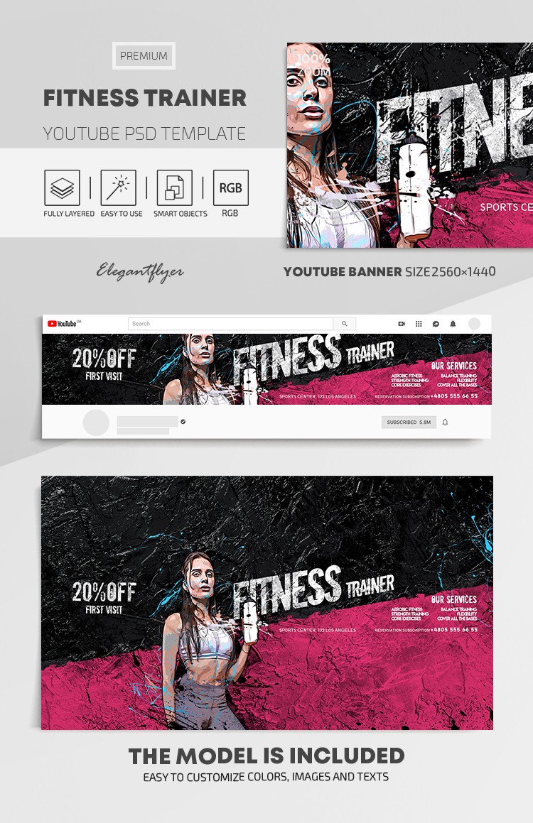 Treinador de fitness do Youtube by ElegantFlyer