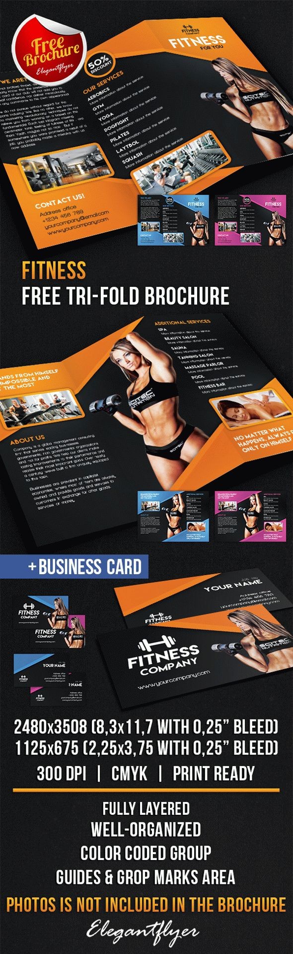 Fitness Tri-Fold Brochure by ElegantFlyer