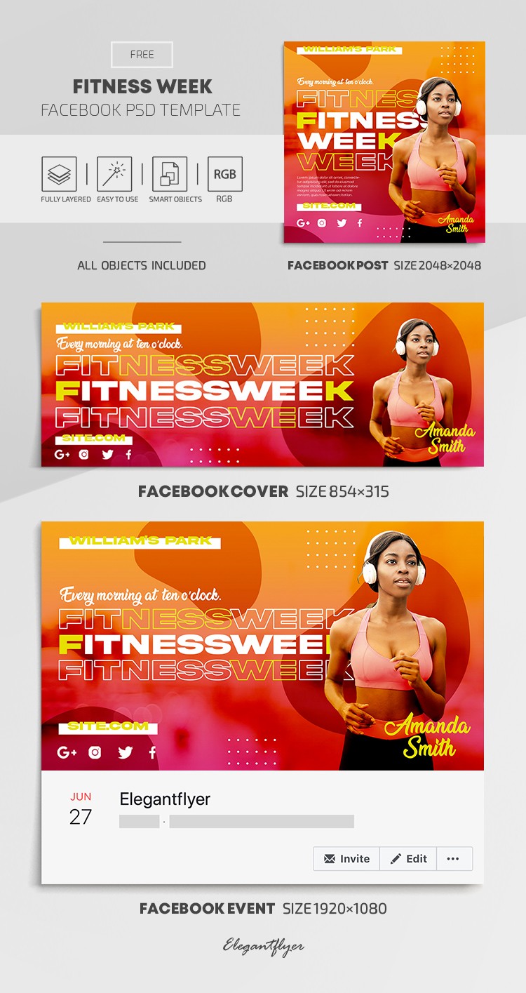 Fitness Settimana Facebook by ElegantFlyer