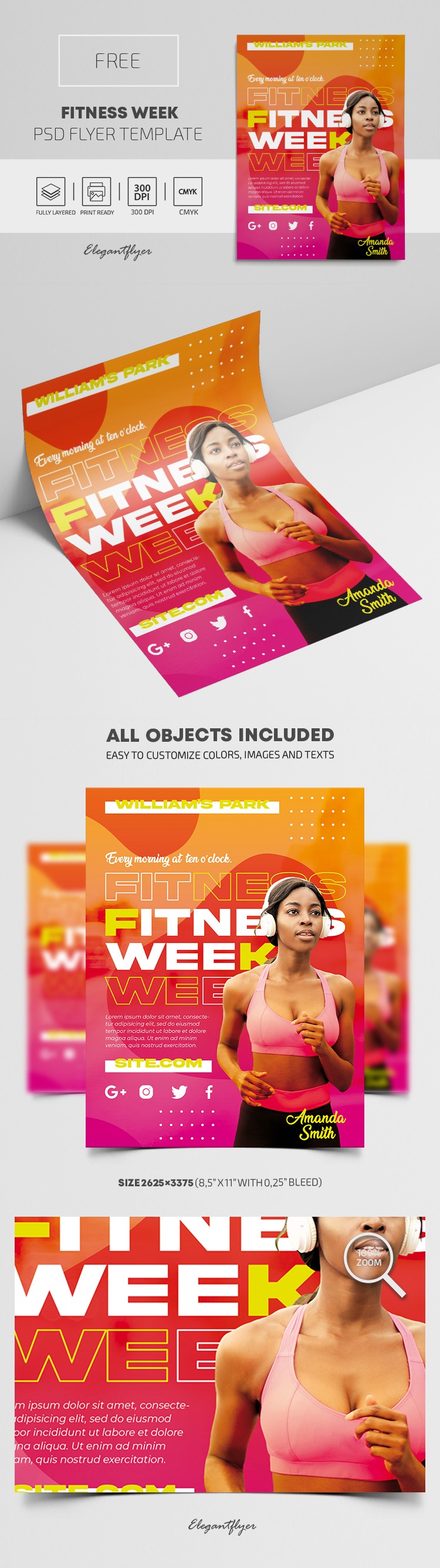 Plakat Tygodnia Fitness by ElegantFlyer
