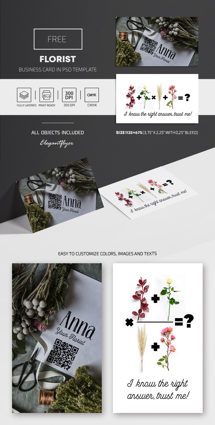 Florist Business Card by ElegantFlyer