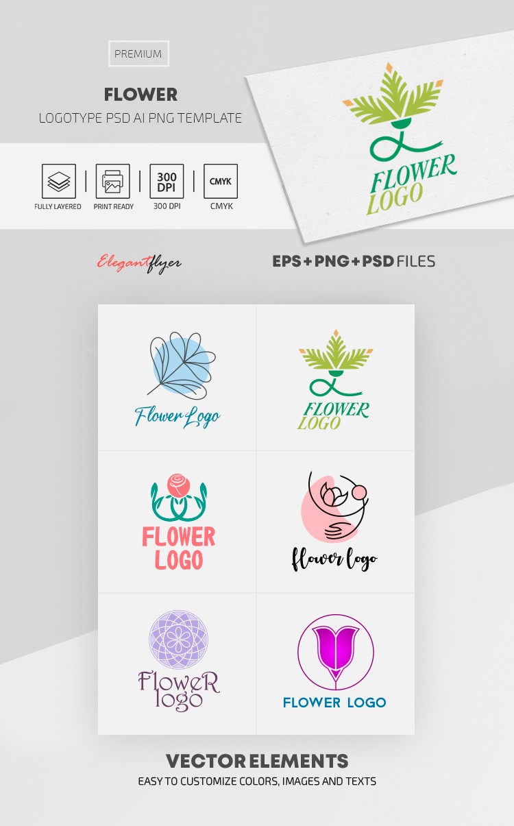 Logotipo de Flores by ElegantFlyer