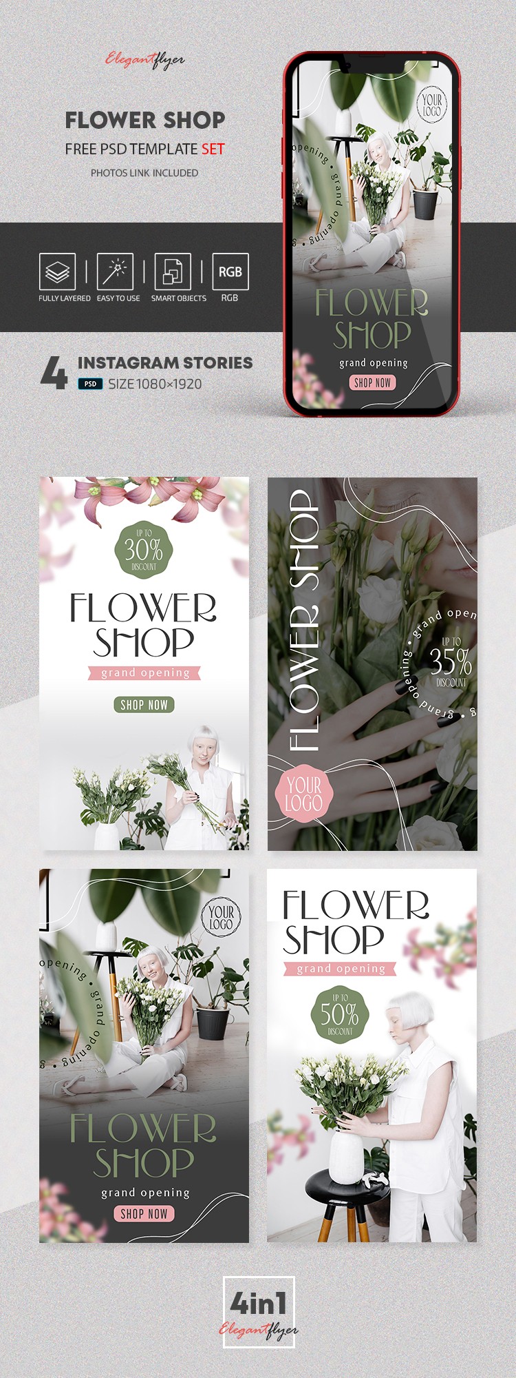Flower Shop Instagram by ElegantFlyer
