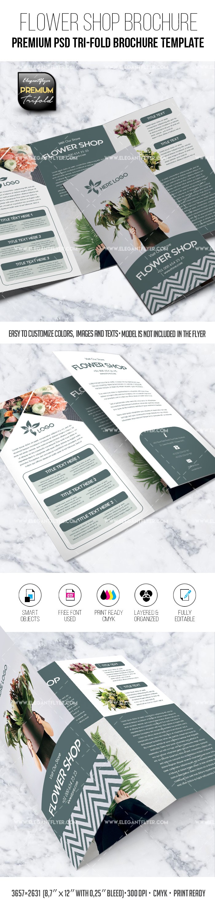 Flower Shop - Tri-Fold Brochure by ElegantFlyer
