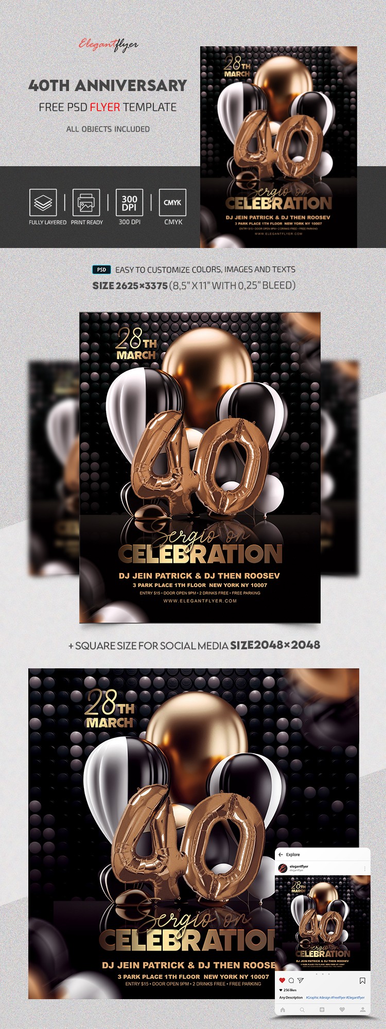 40º Aniversário by ElegantFlyer