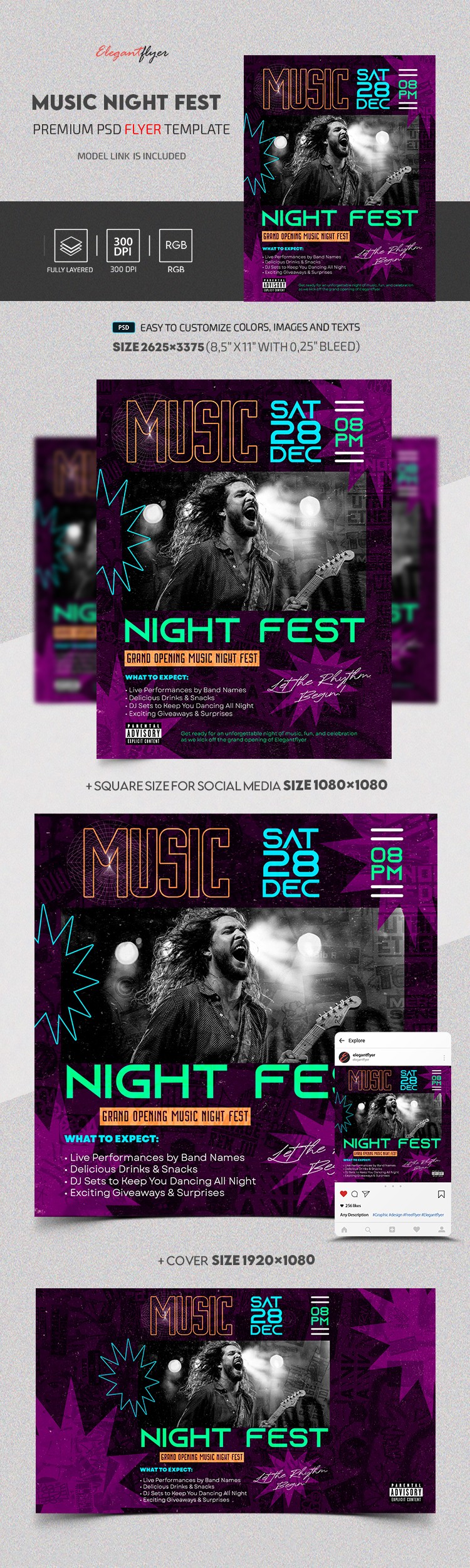 Music Night Fest by ElegantFlyer