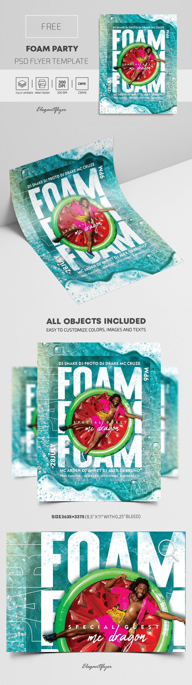 Foam Party Flyer by ElegantFlyer