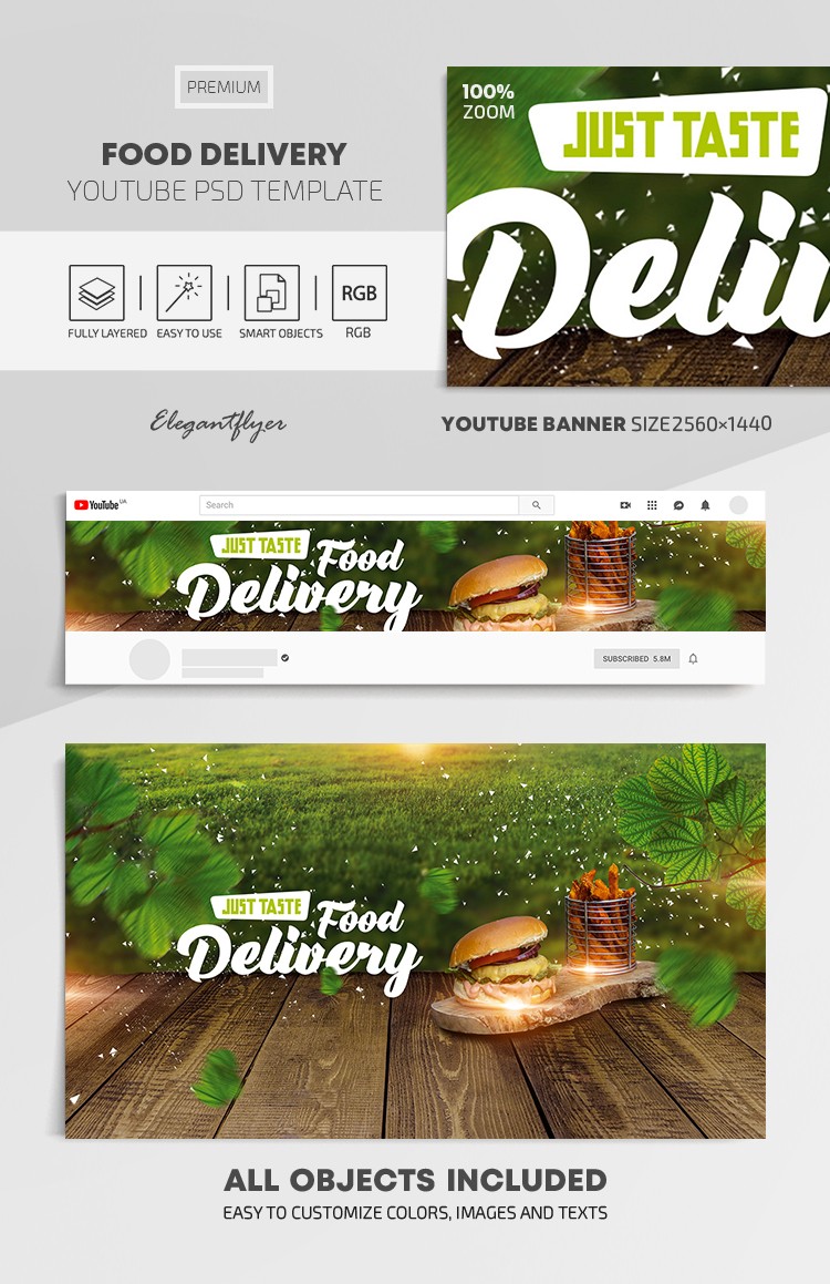 Consegna di cibo su Youtube by ElegantFlyer