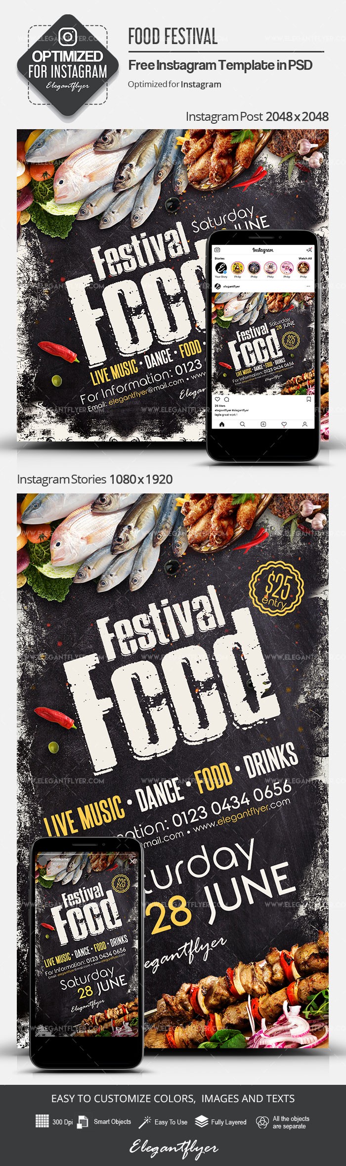 Food Festival Instagram by ElegantFlyer