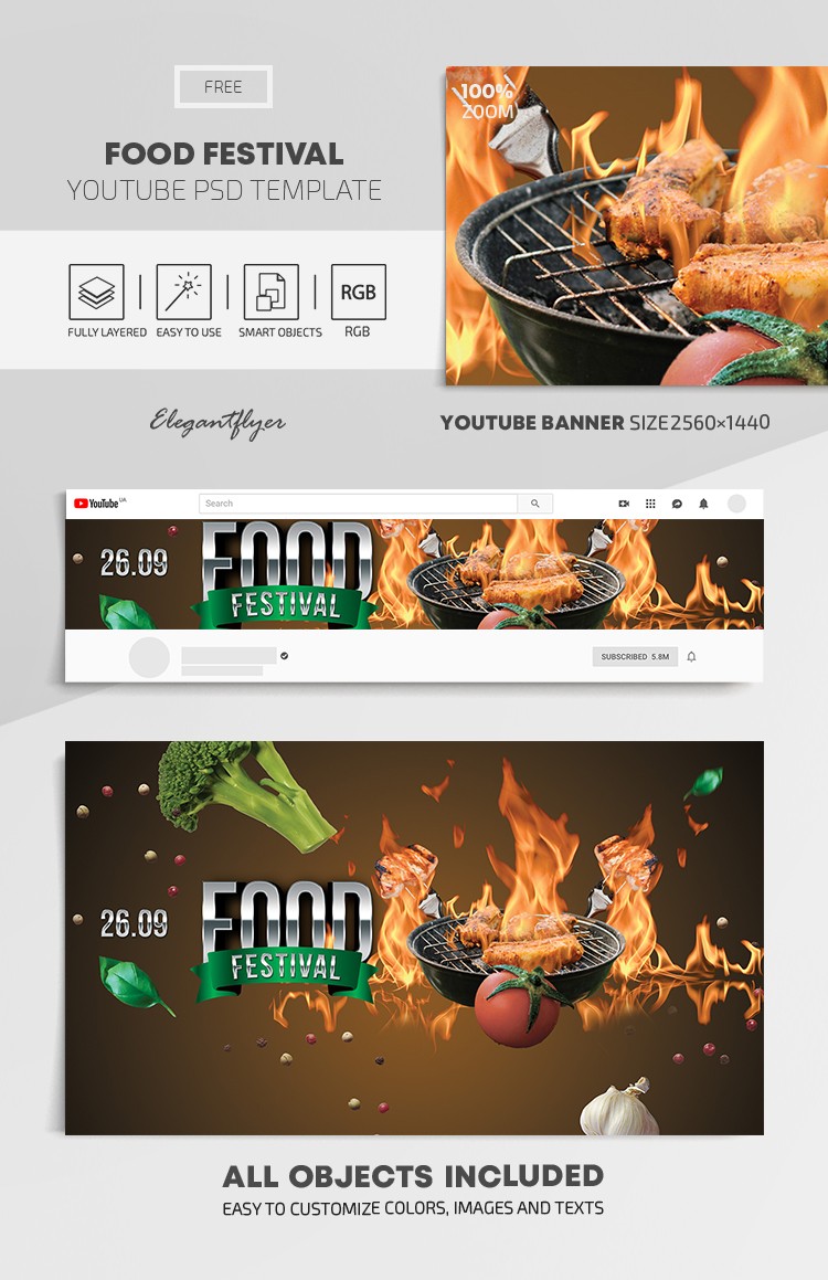 Festival de comida de Youtube by ElegantFlyer