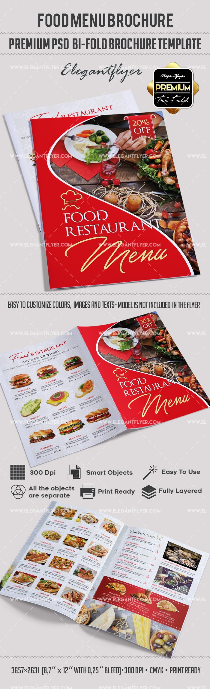 Menu lumineux de la nourriture by ElegantFlyer