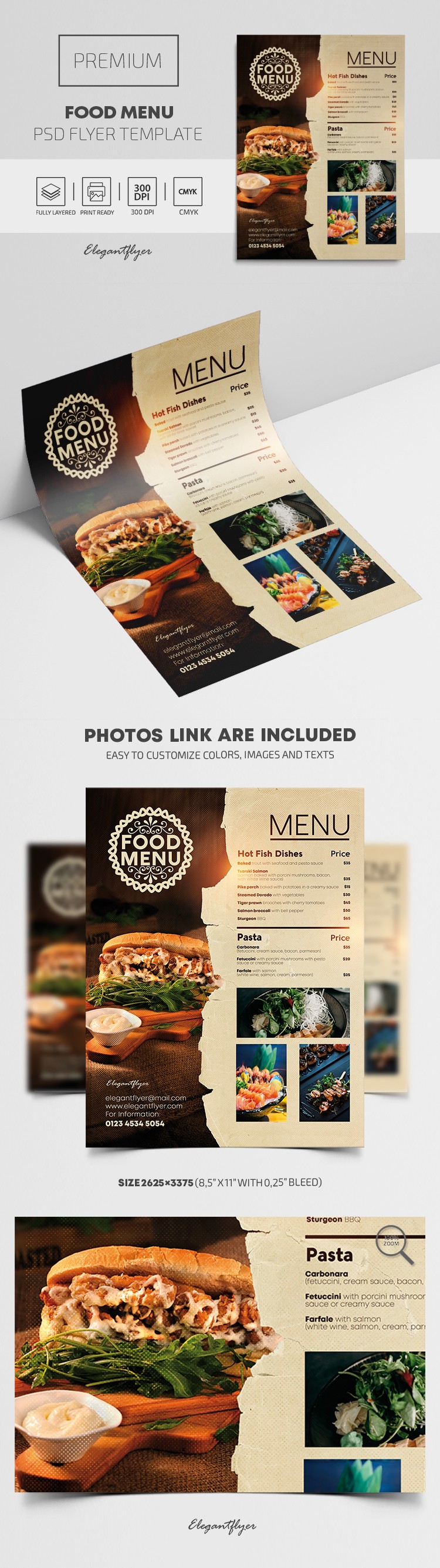 Menu alimentaire by ElegantFlyer