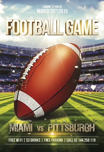 Download the American Football Match Flyer Template - PSD - FFFLYER