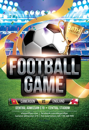 Football Game Night Flyer Template  Flyer, Flyer template, Flyer design  templates