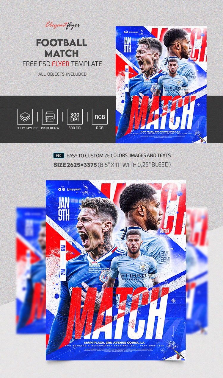 Football Match Flyer by ElegantFlyer