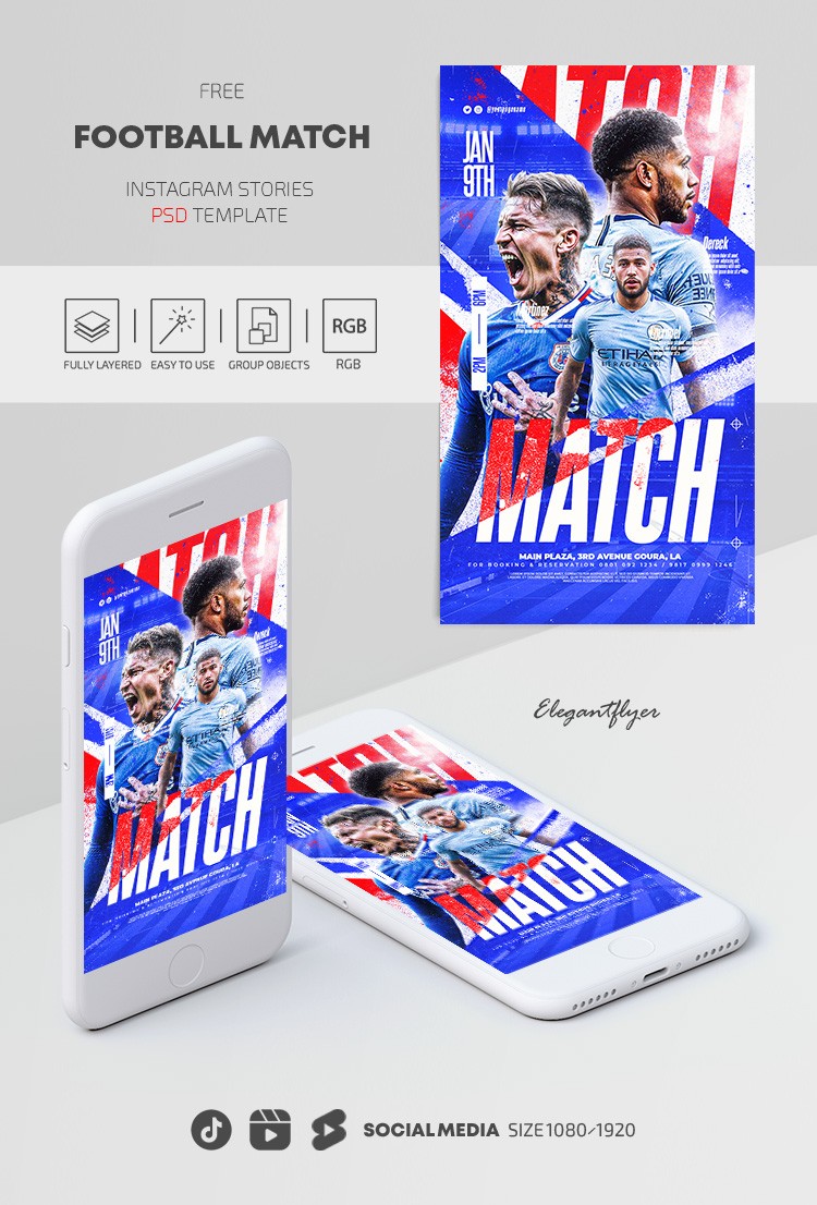 Football Match Instagram Stories Template by ElegantFlyer