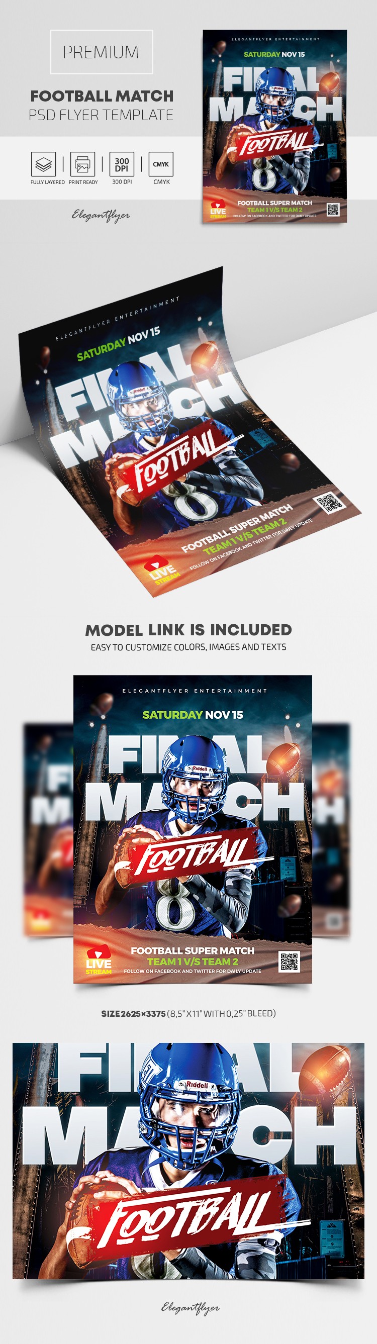 Flyer du match de football by ElegantFlyer