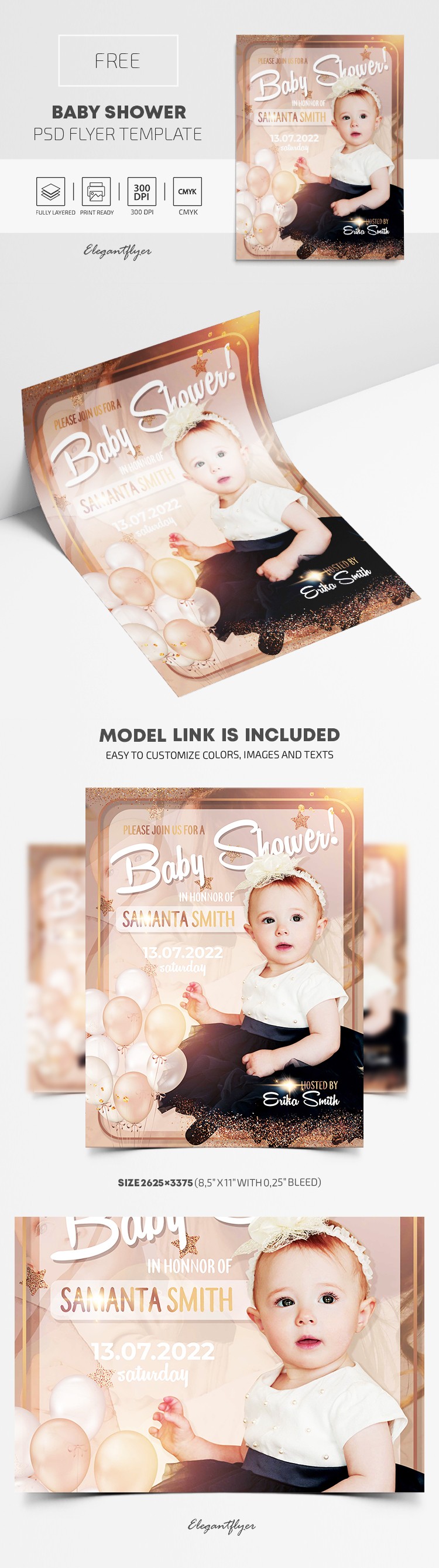 Baby Shower Flyer by ElegantFlyer