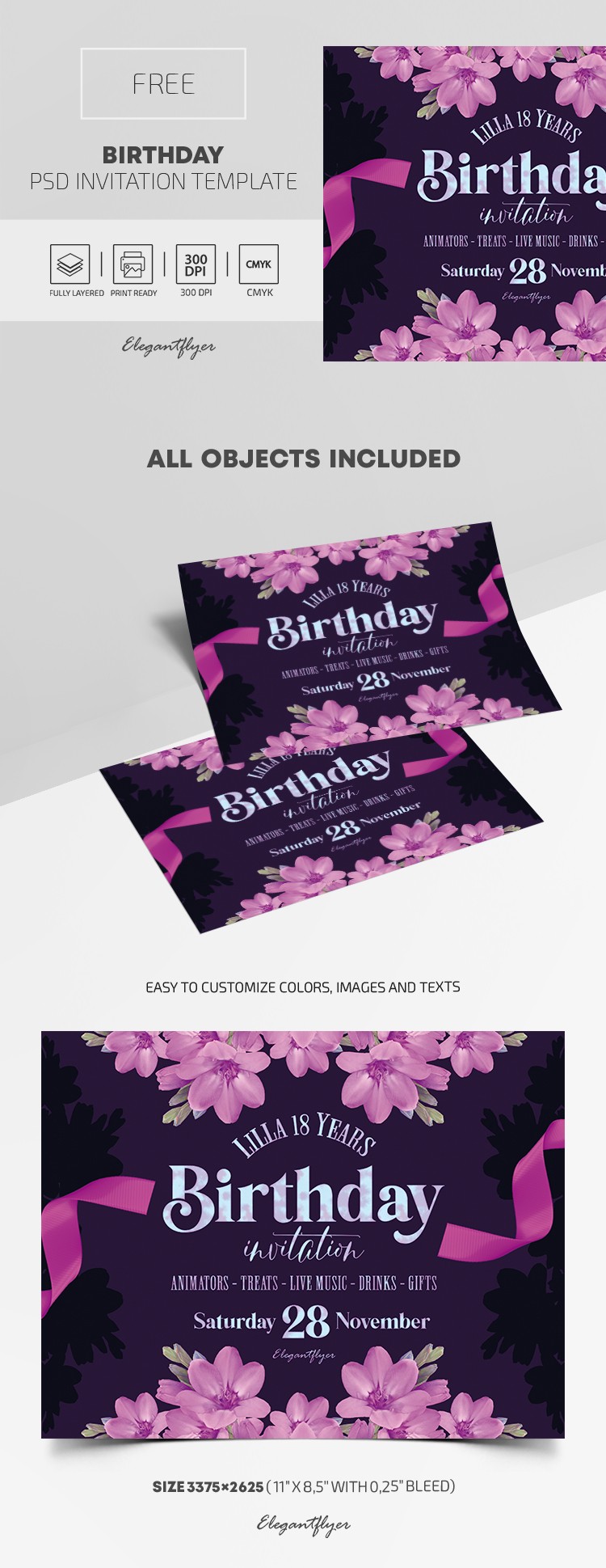Birthday Invitation by ElegantFlyer
