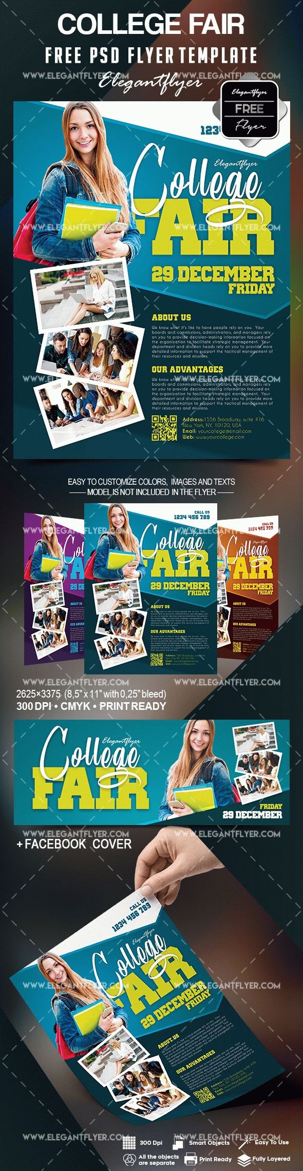 Feria universitaria by ElegantFlyer