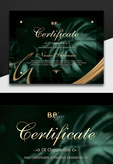 certificate outline black