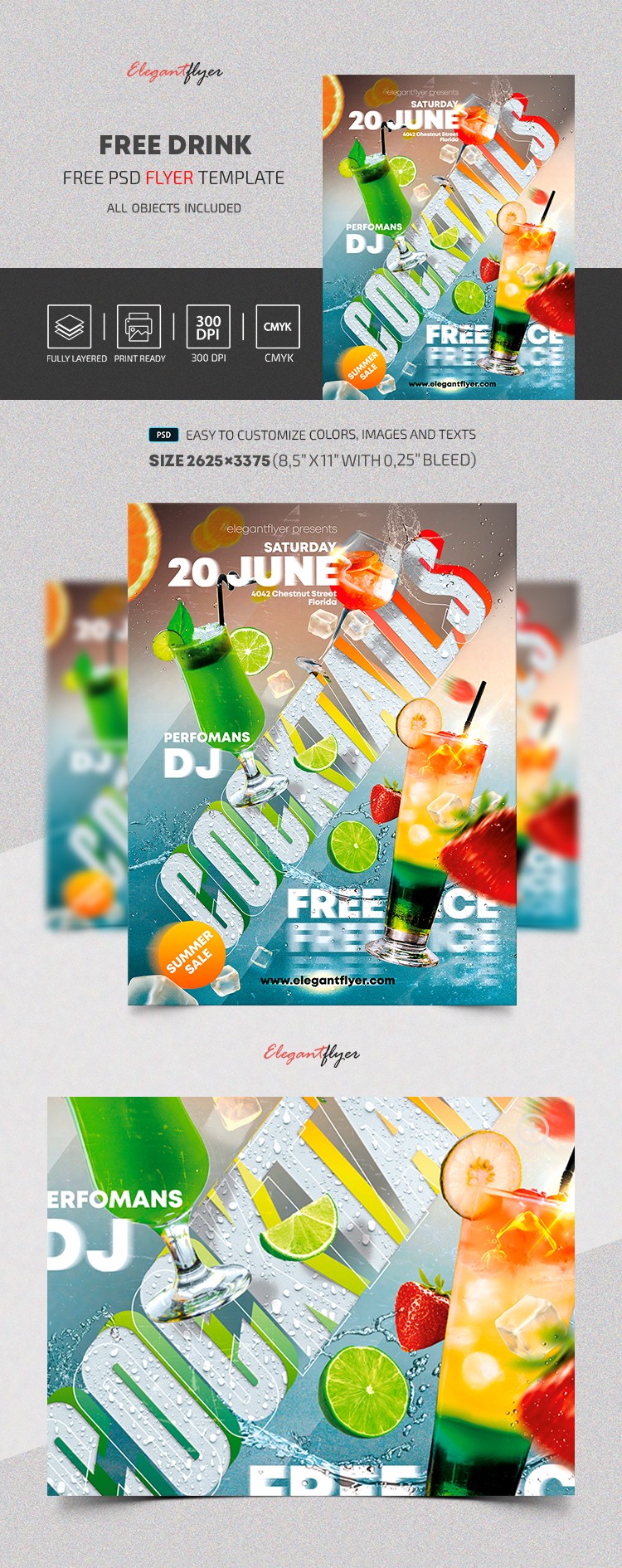 Free Drink Flyer by ElegantFlyer